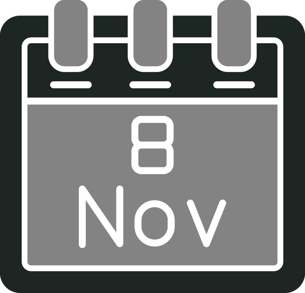 November 8 Vector Icon