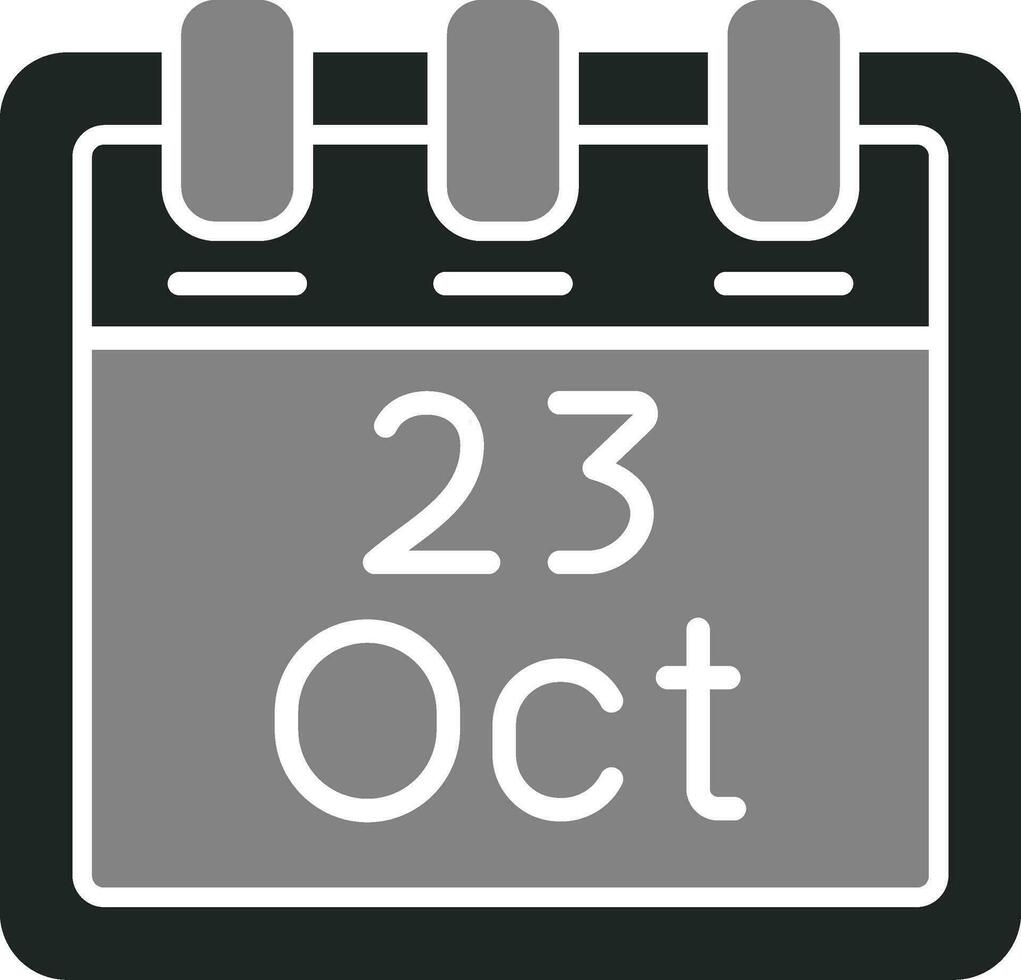 October 23 Vector Icon