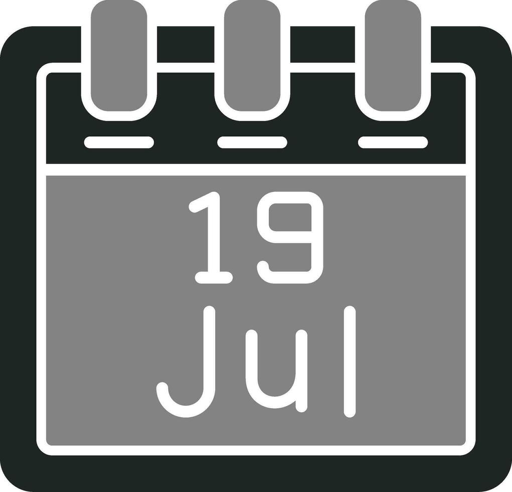 July 19 Vector Icon