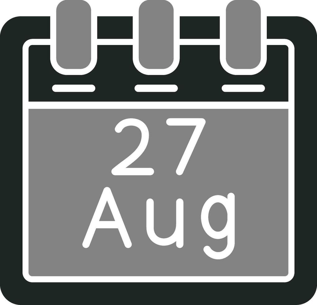 August 27 Vector Icon