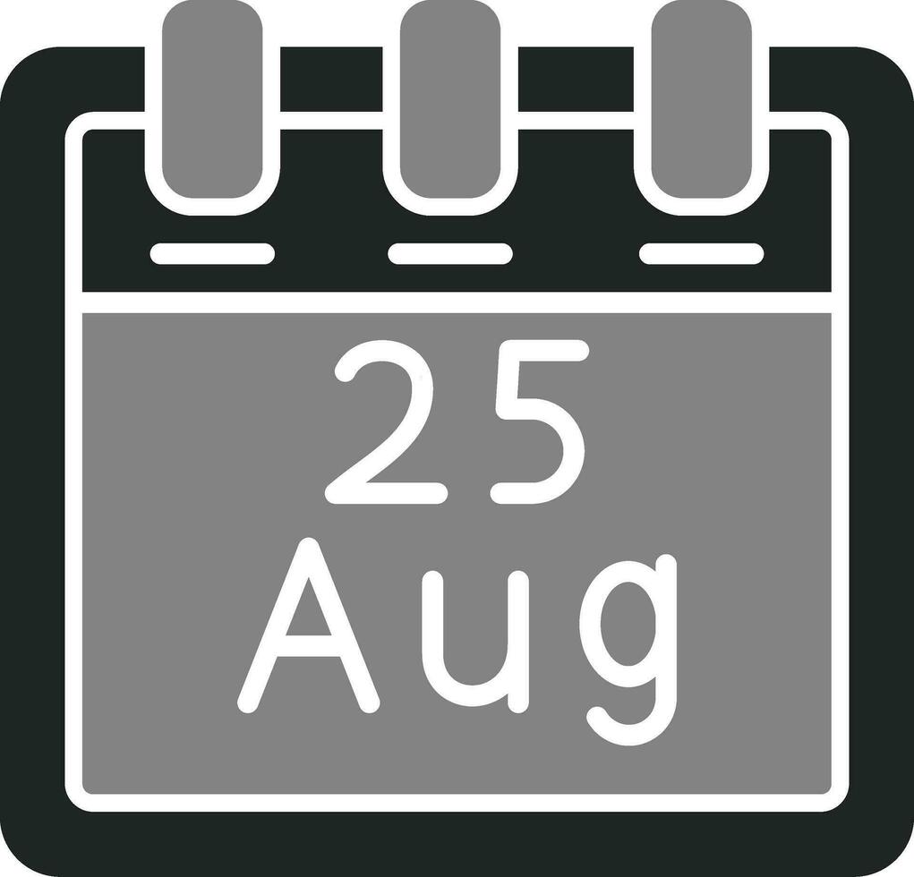 August 25 Vector Icon