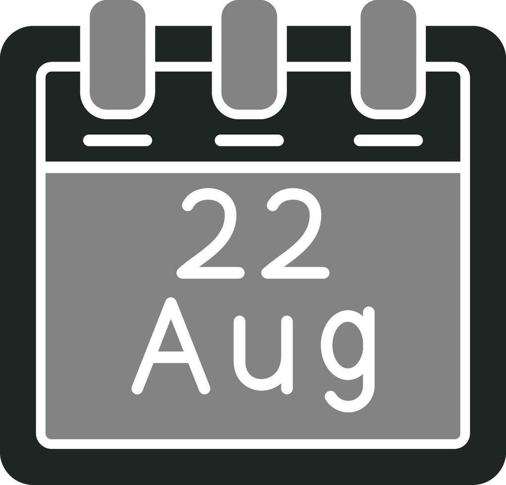 August 22 Vector Icon