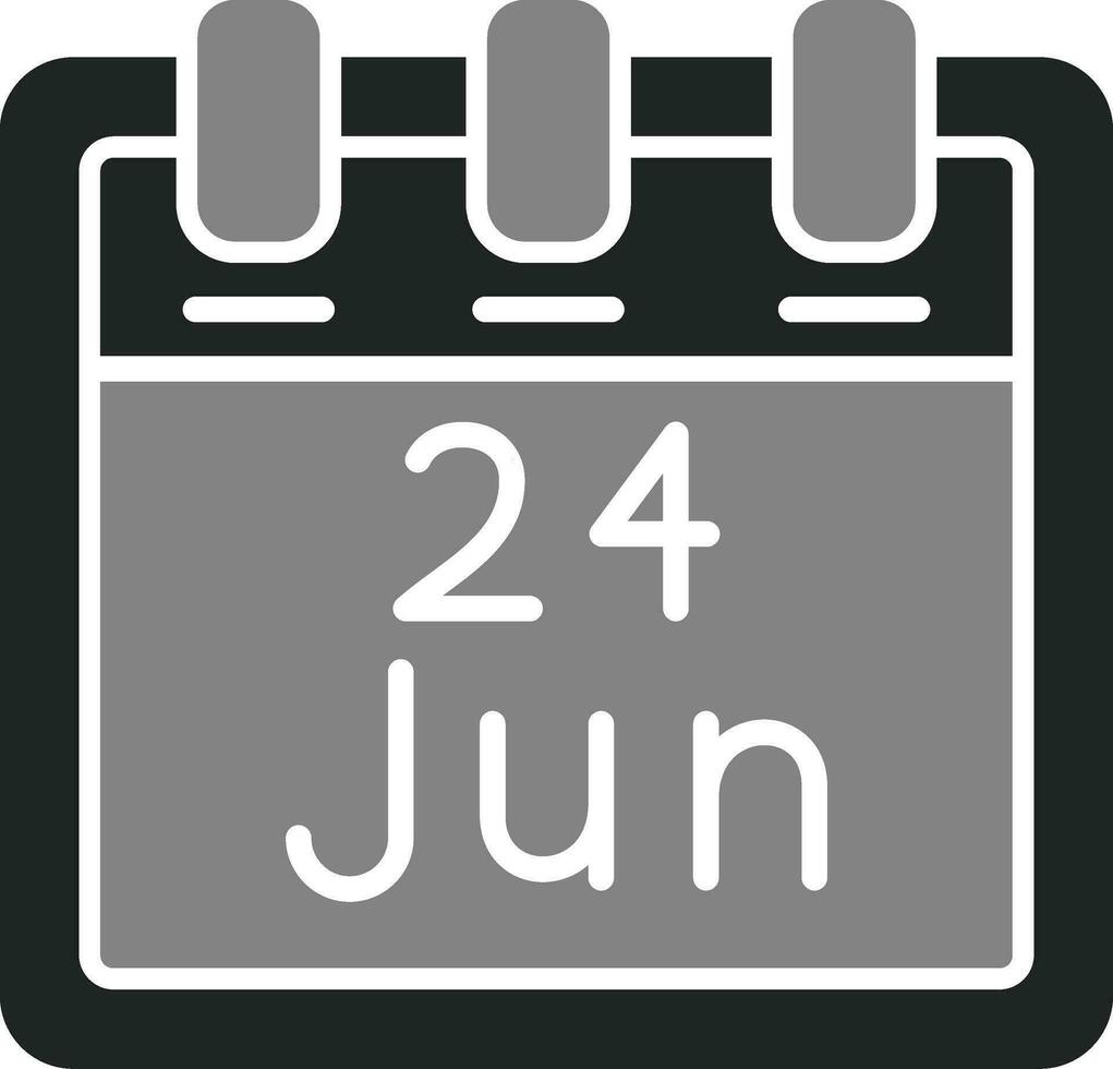 junio 24 vector icono