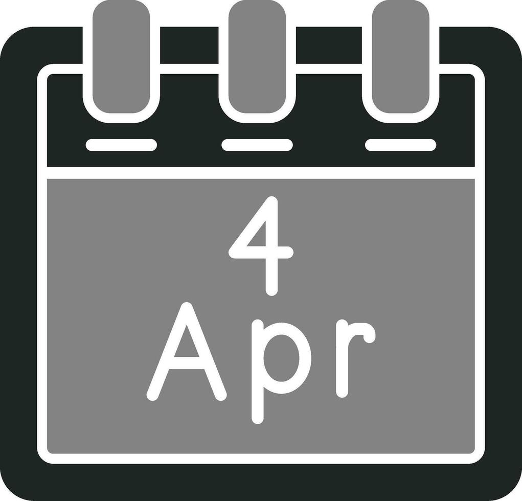 April 4 Vector Icon