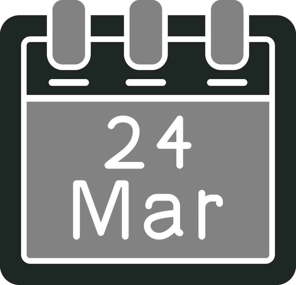 March 24 Vector Icon