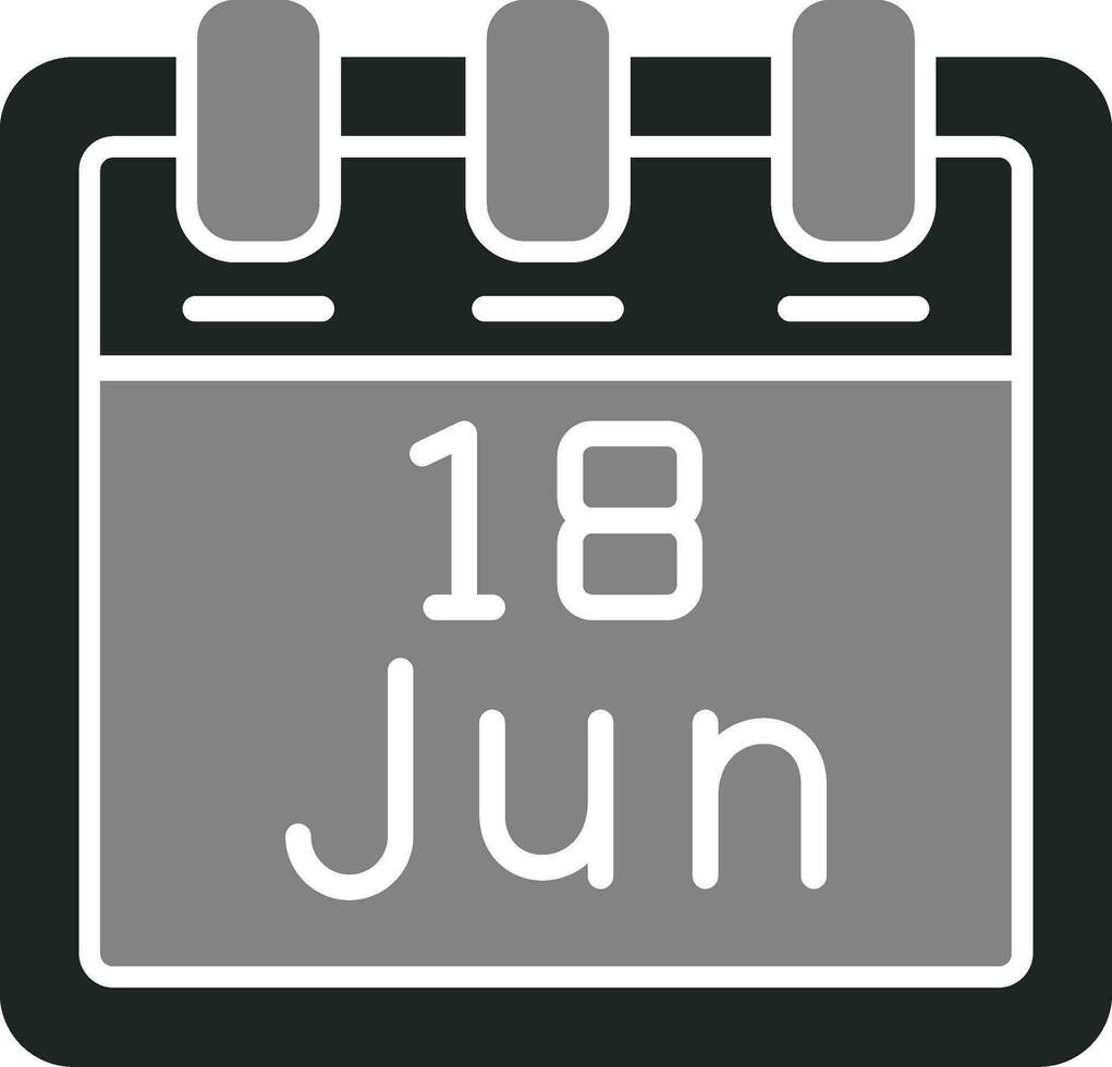 June 18 Vector Icon