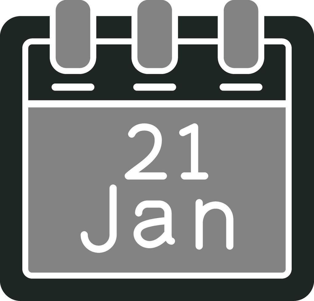 January 21 Vector Icon