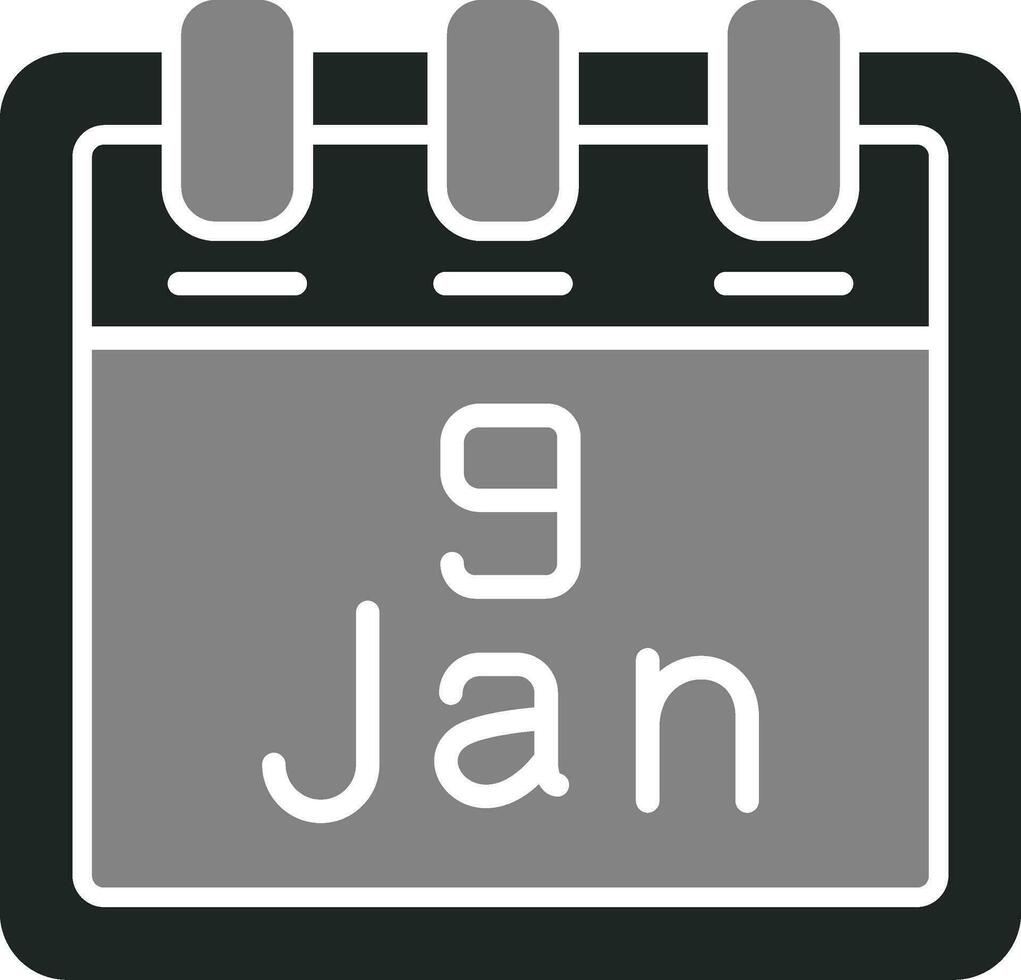 January 9 Vector Icon