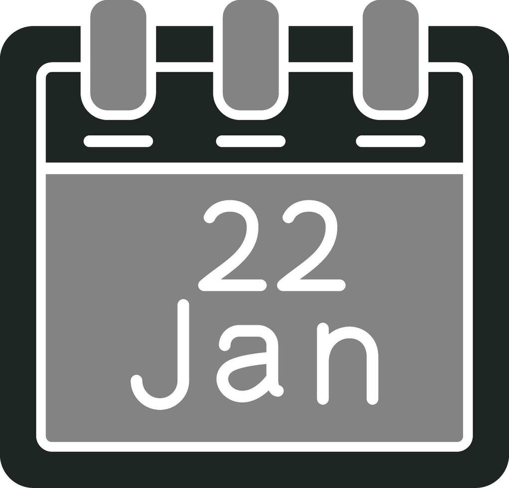 January 22 Vector Icon