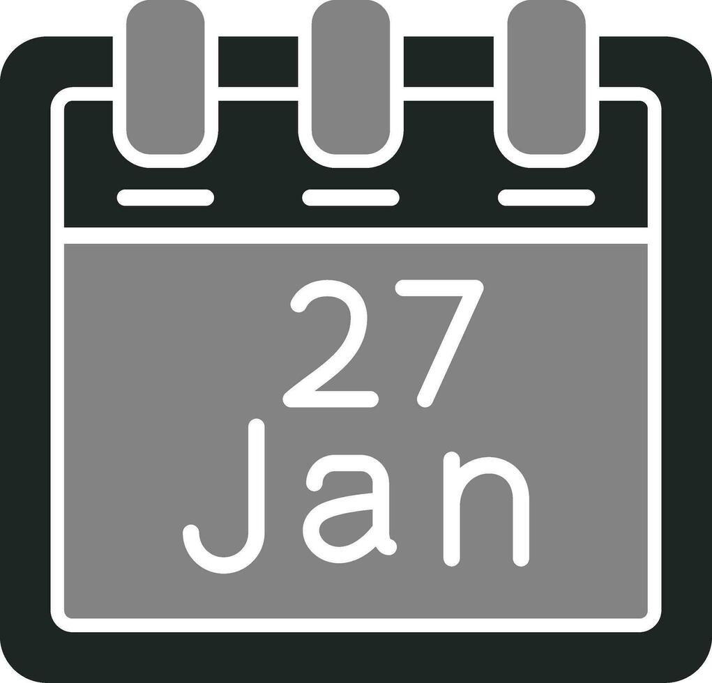 January 27 Vector Icon