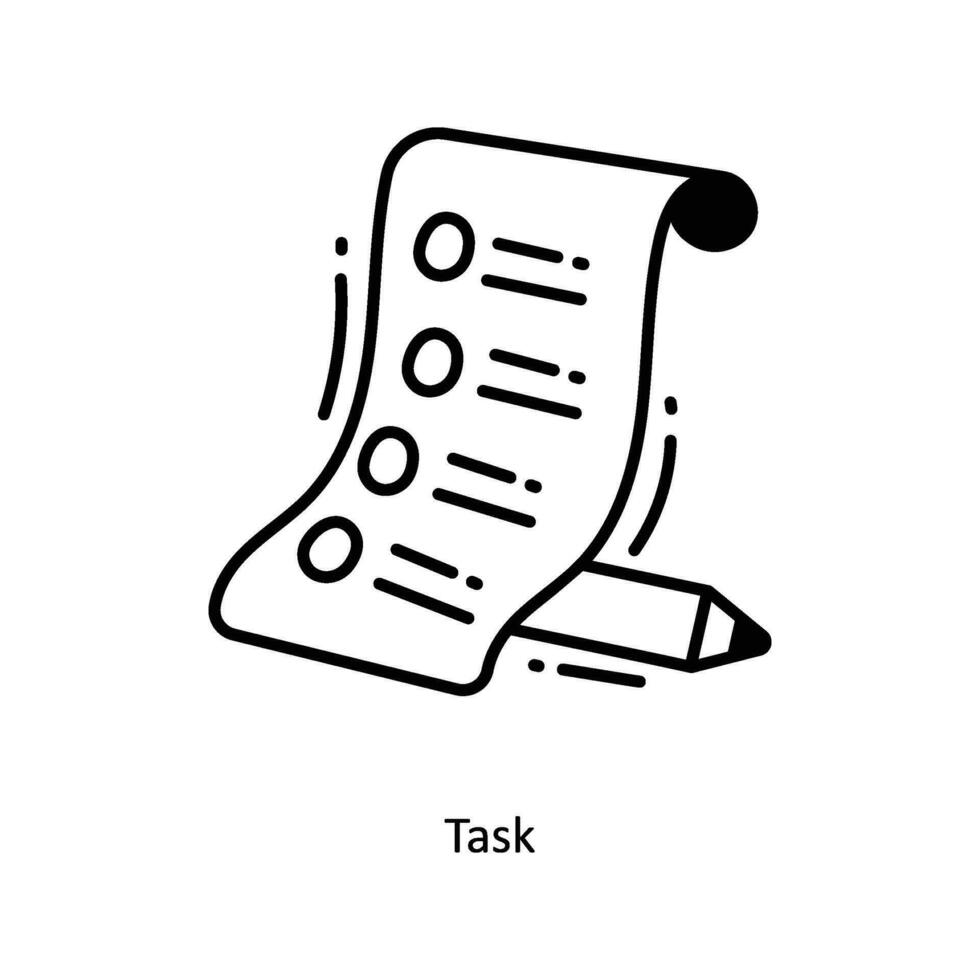 Task doodle Icon Design illustration. Startup Symbol on White background EPS 10 File vector