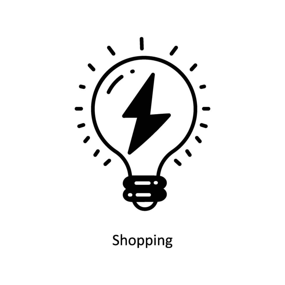 Shopping doodle Icon Design illustration. Startup Symbol on White background EPS 10 File vector