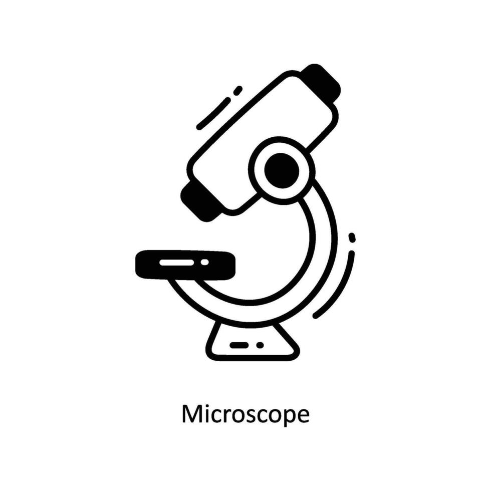 Microscope doodle Icon Design illustration. Startup Symbol on White background EPS 10 File vector