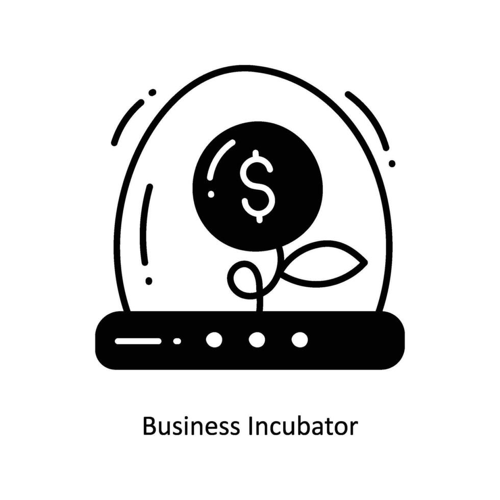 Business Incubator doodle Icon Design illustration. Startup Symbol on White background EPS 10 File vector