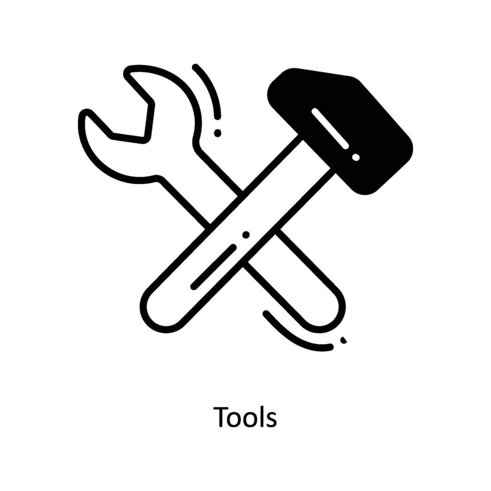 Tools doodle Icon Design illustration. Startup Symbol on White background EPS 10 File vector