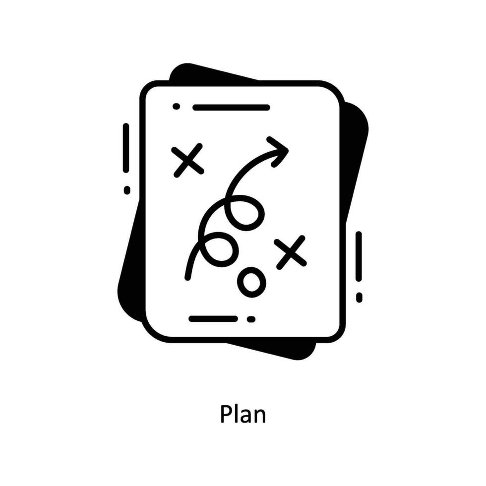 Plan doodle Icon Design illustration. Startup Symbol on White background EPS 10 File vector