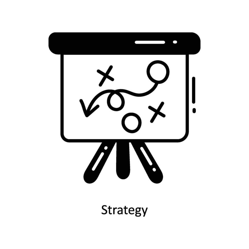 Strategy doodle Icon Design illustration. Startup Symbol on White background EPS 10 File vector