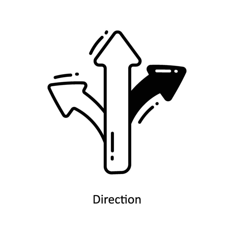 Direction doodle Icon Design illustration. Startup Symbol on White background EPS 10 File vector