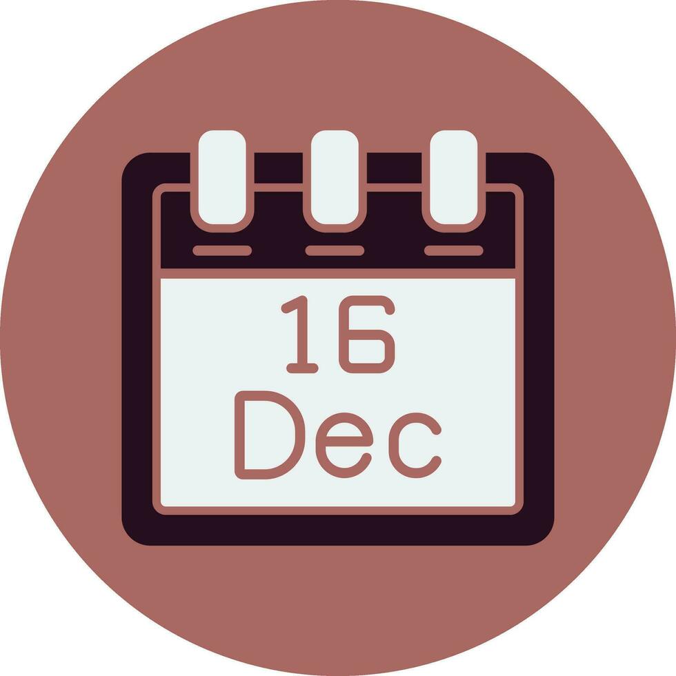 December 16 Vector Icon