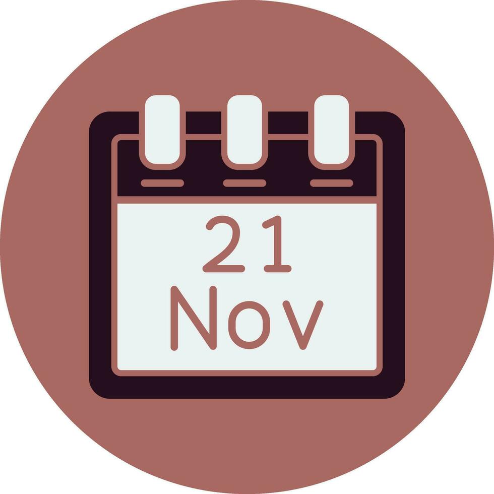 November 21 Vector Icon