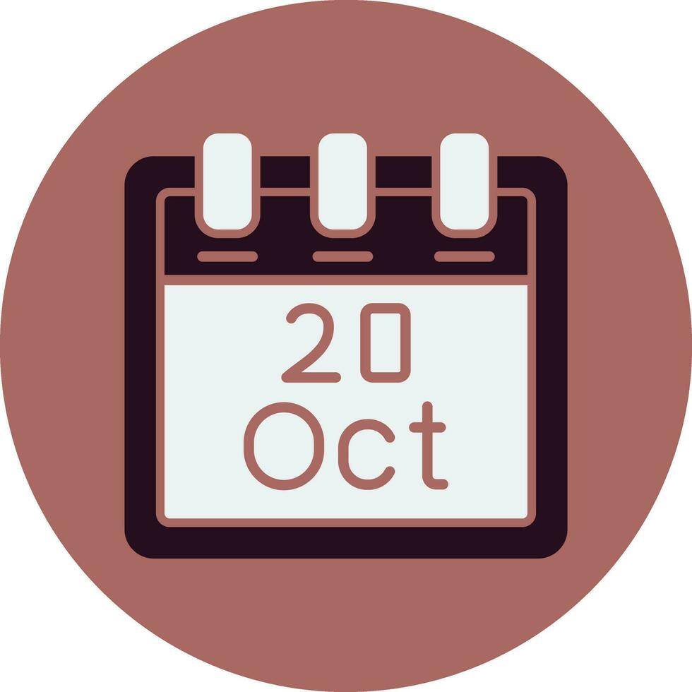 October 20 Vector Icon