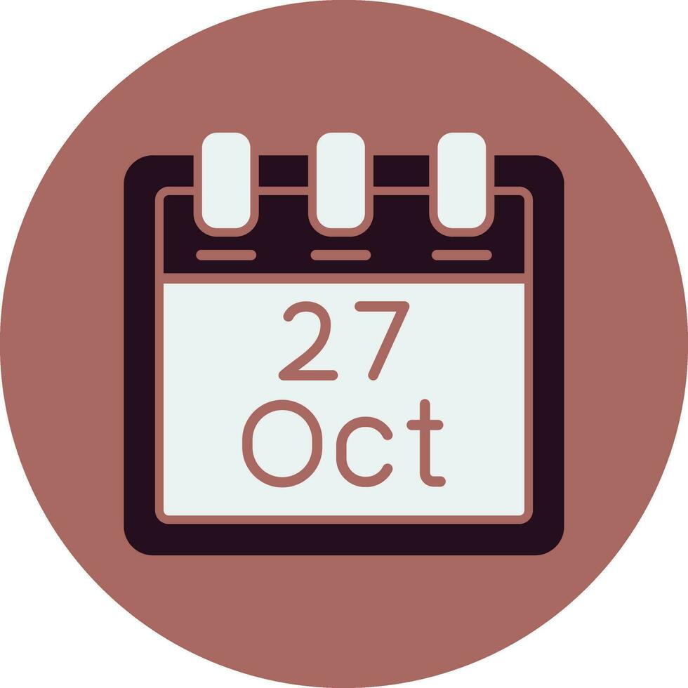 October 27 Vector Icon