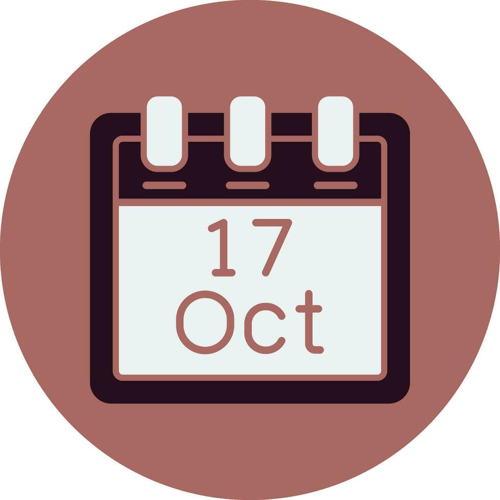 October 17 Vector Icon