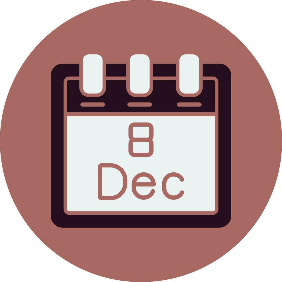 December 8 Vector Icon