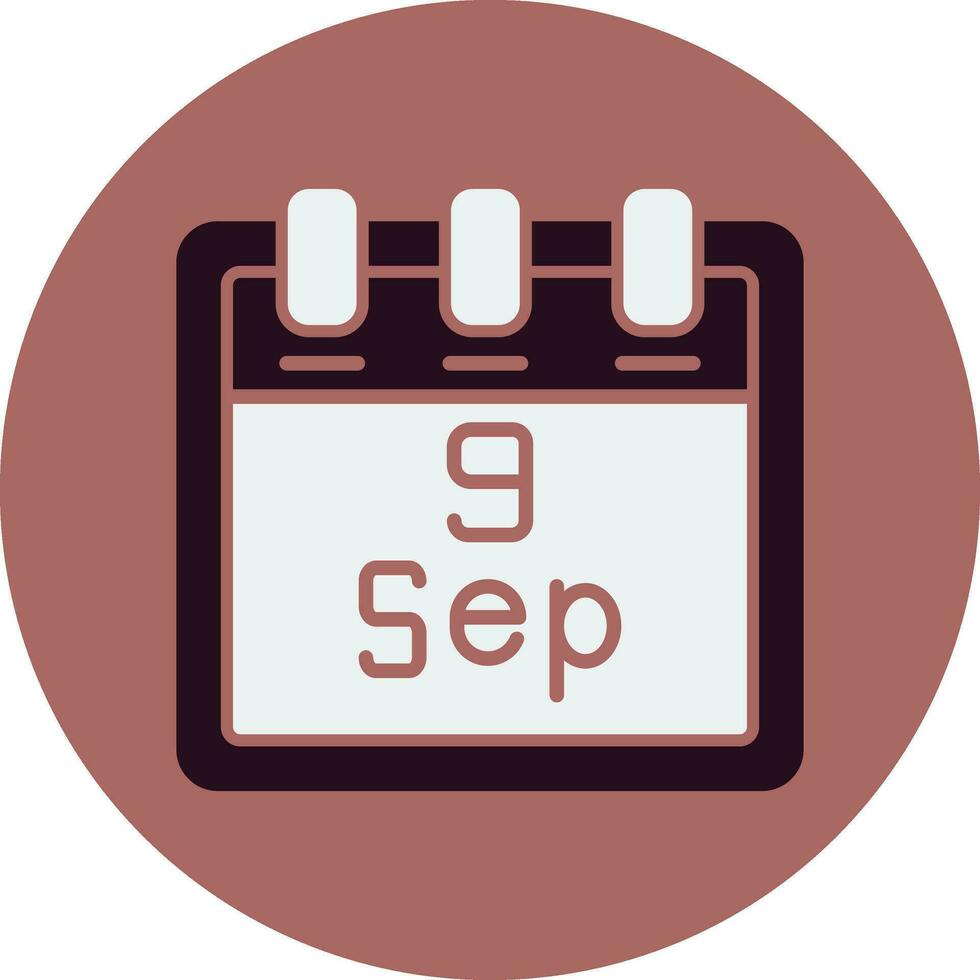 septiembre 9 9 vector icono