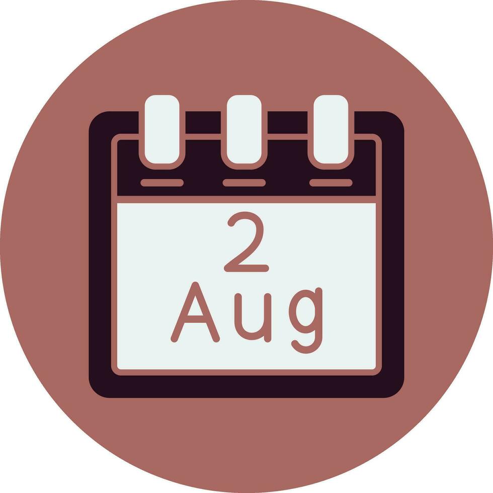August 2 Vector Icon