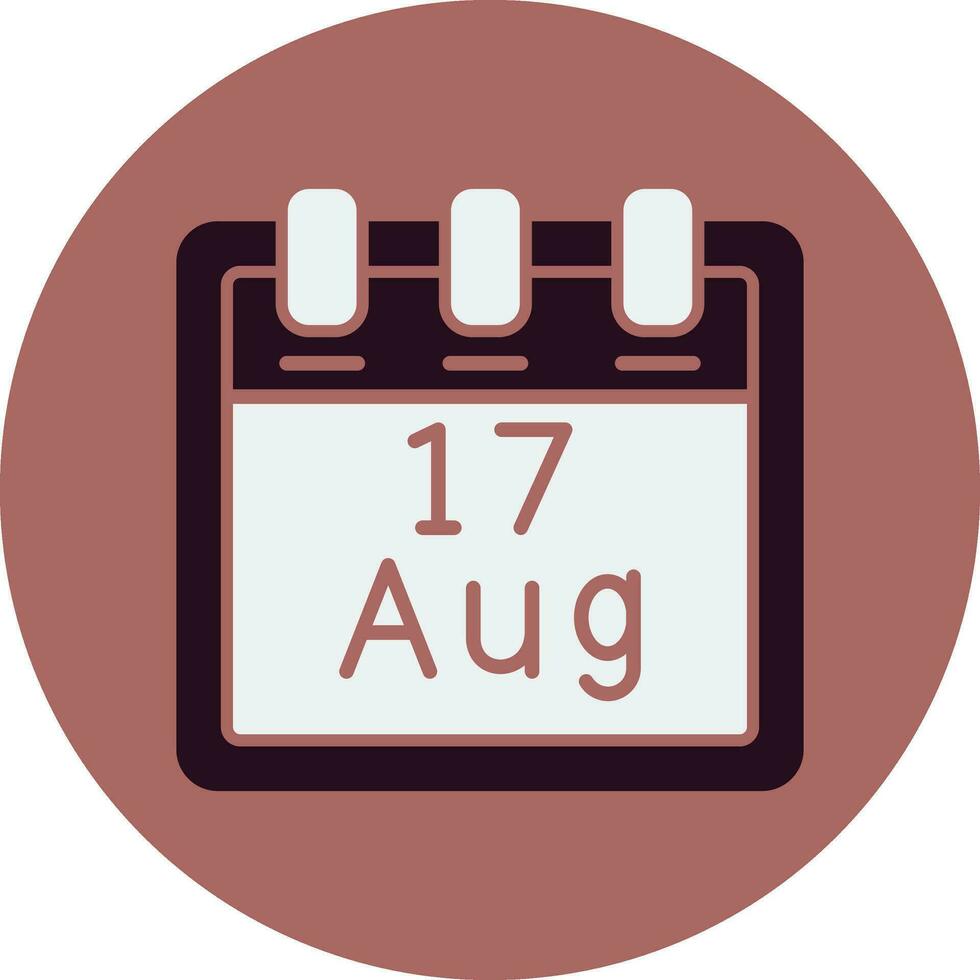 August 17 Vector Icon