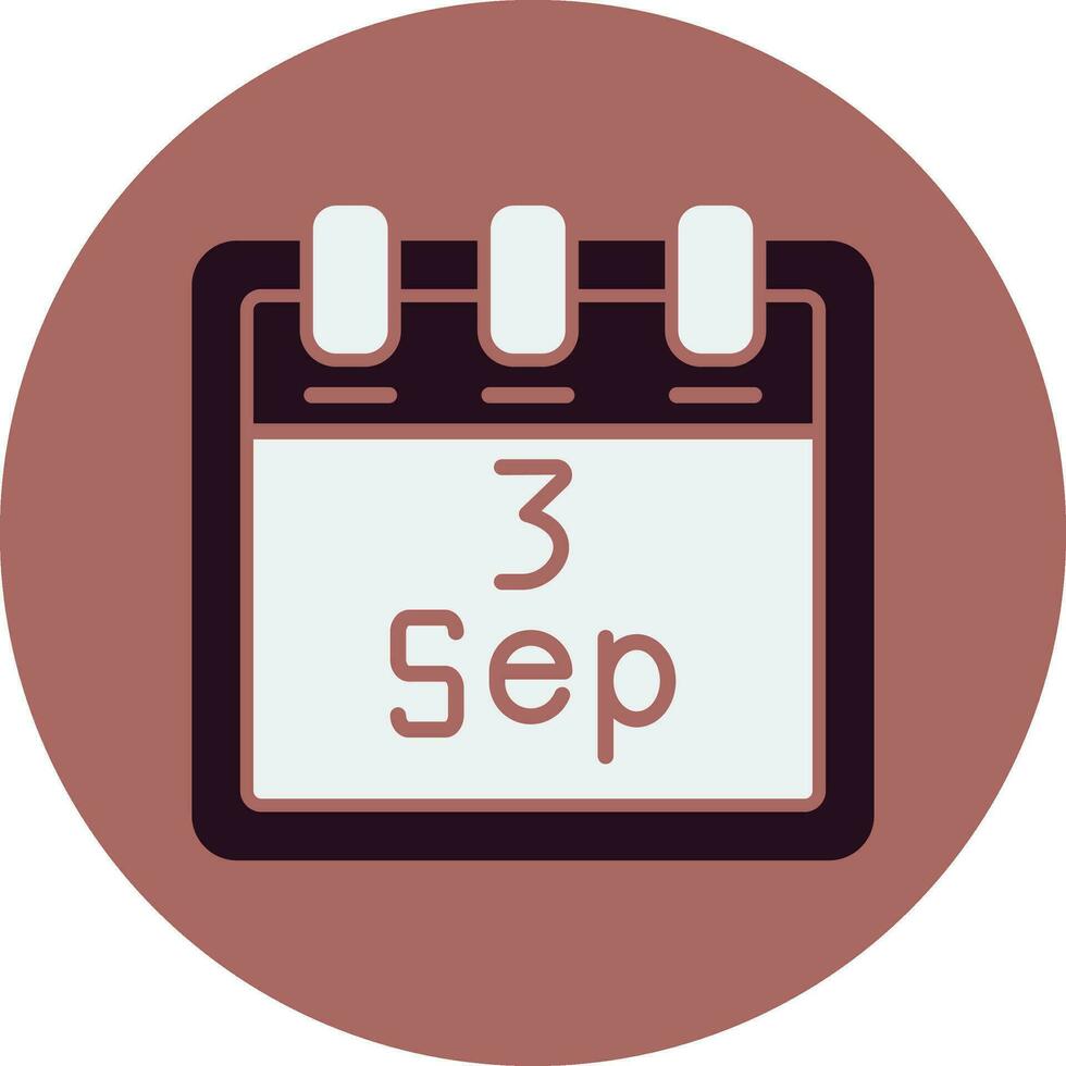 September 3 Vector Icon