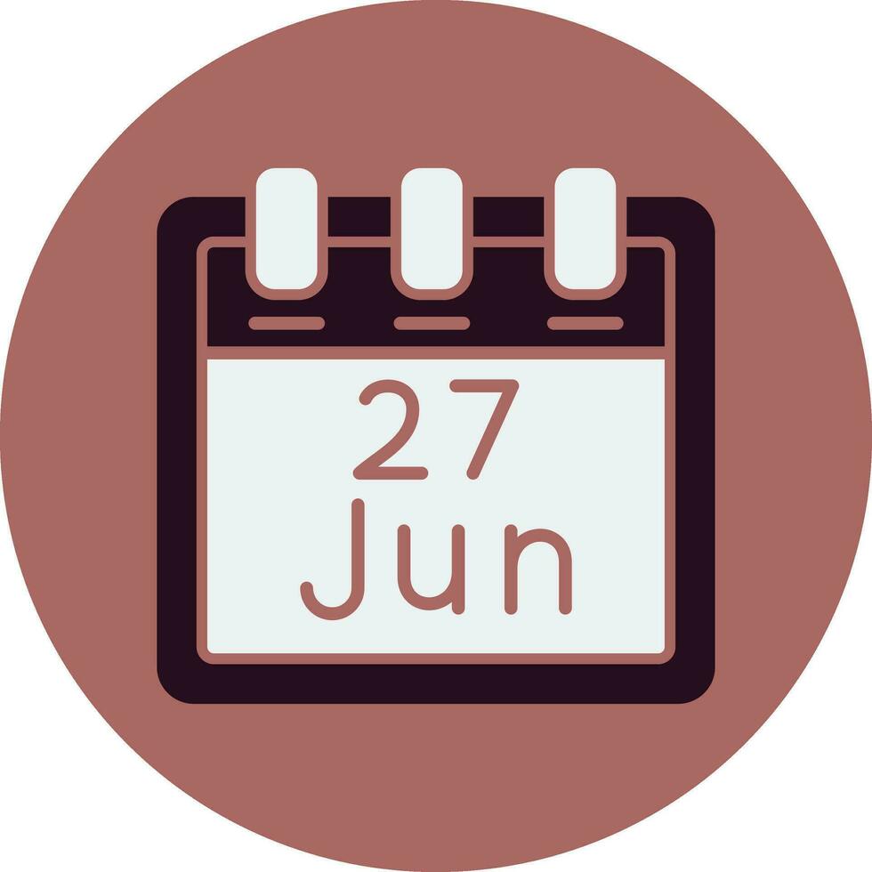 June 27 Vector Icon