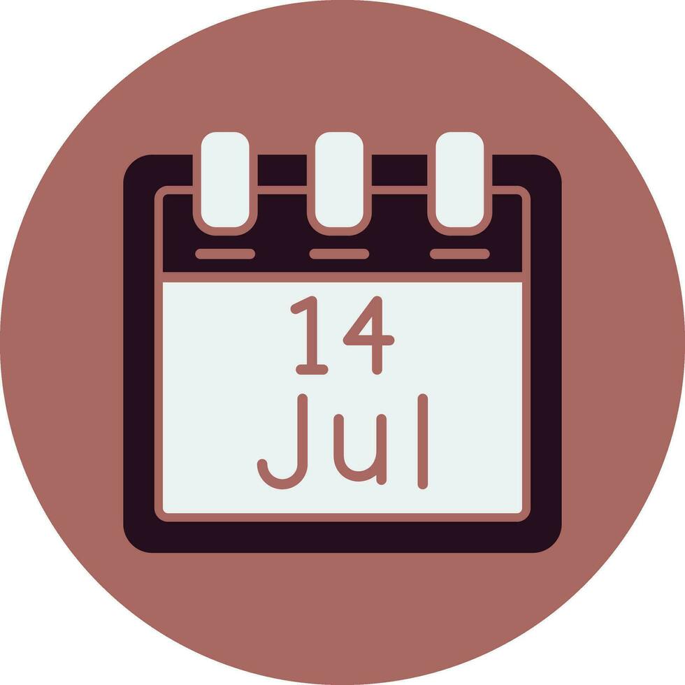July 14 Vector Icon