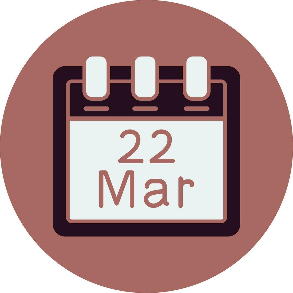 March 22 Vector Icon