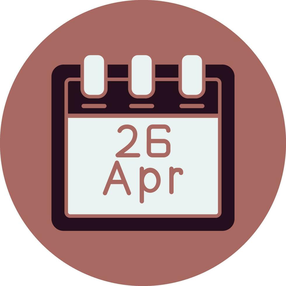 April 26 Vector Icon