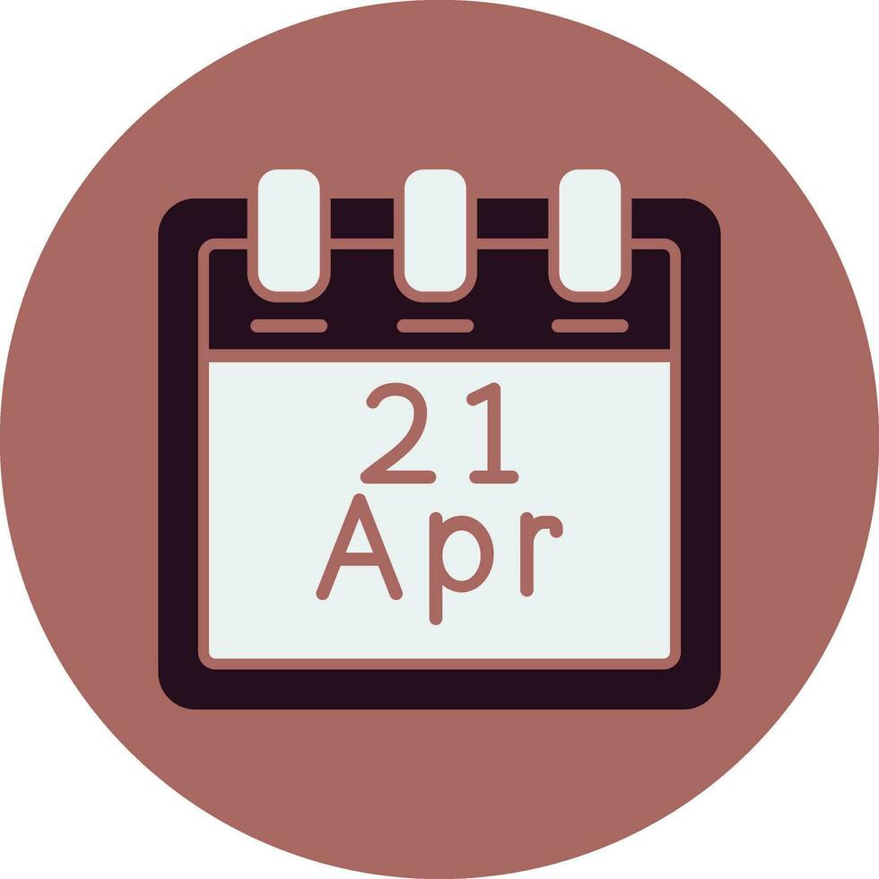 April  21 Vector Icon