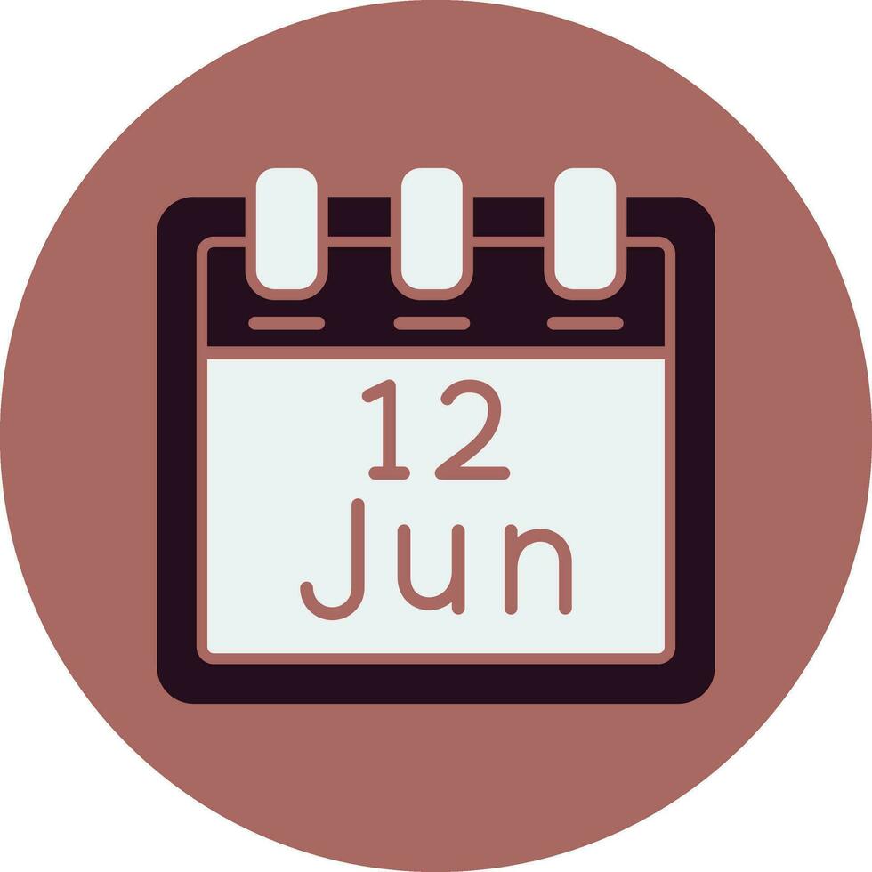 June 12 Vector Icon
