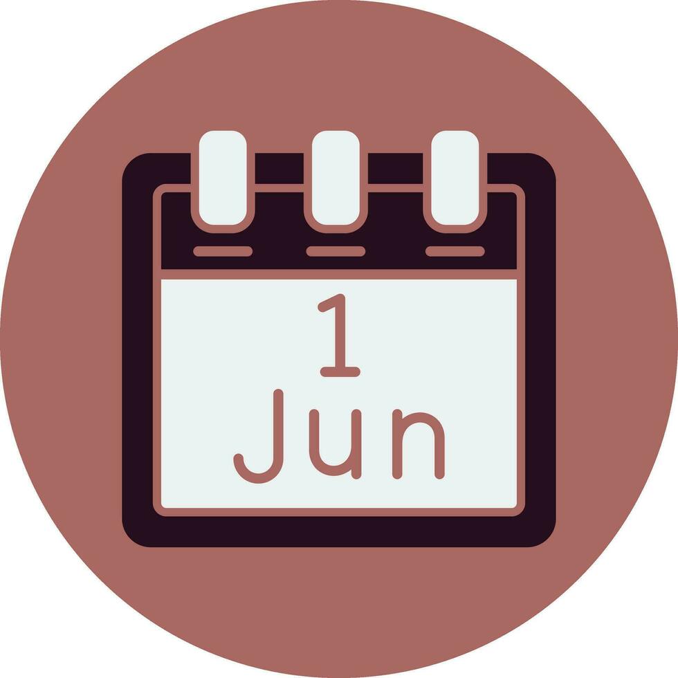 junio 1 vector icono