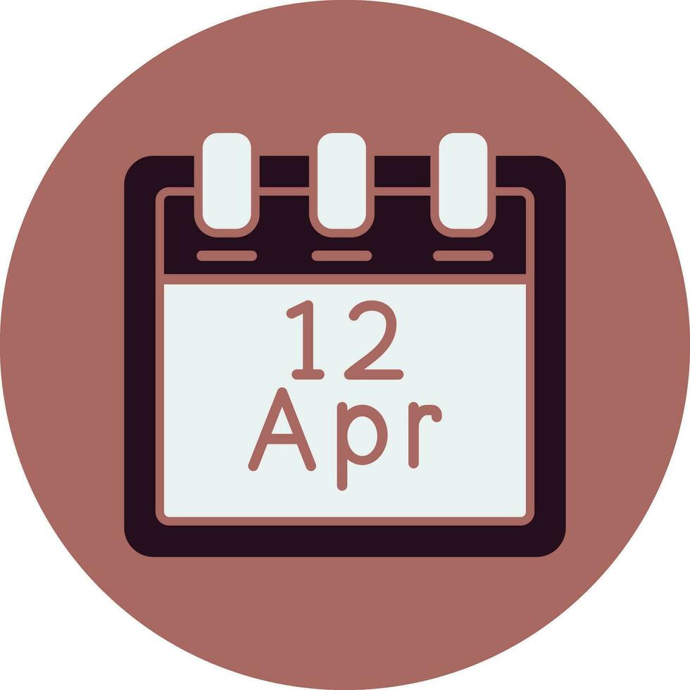 April 12 Vector Icon