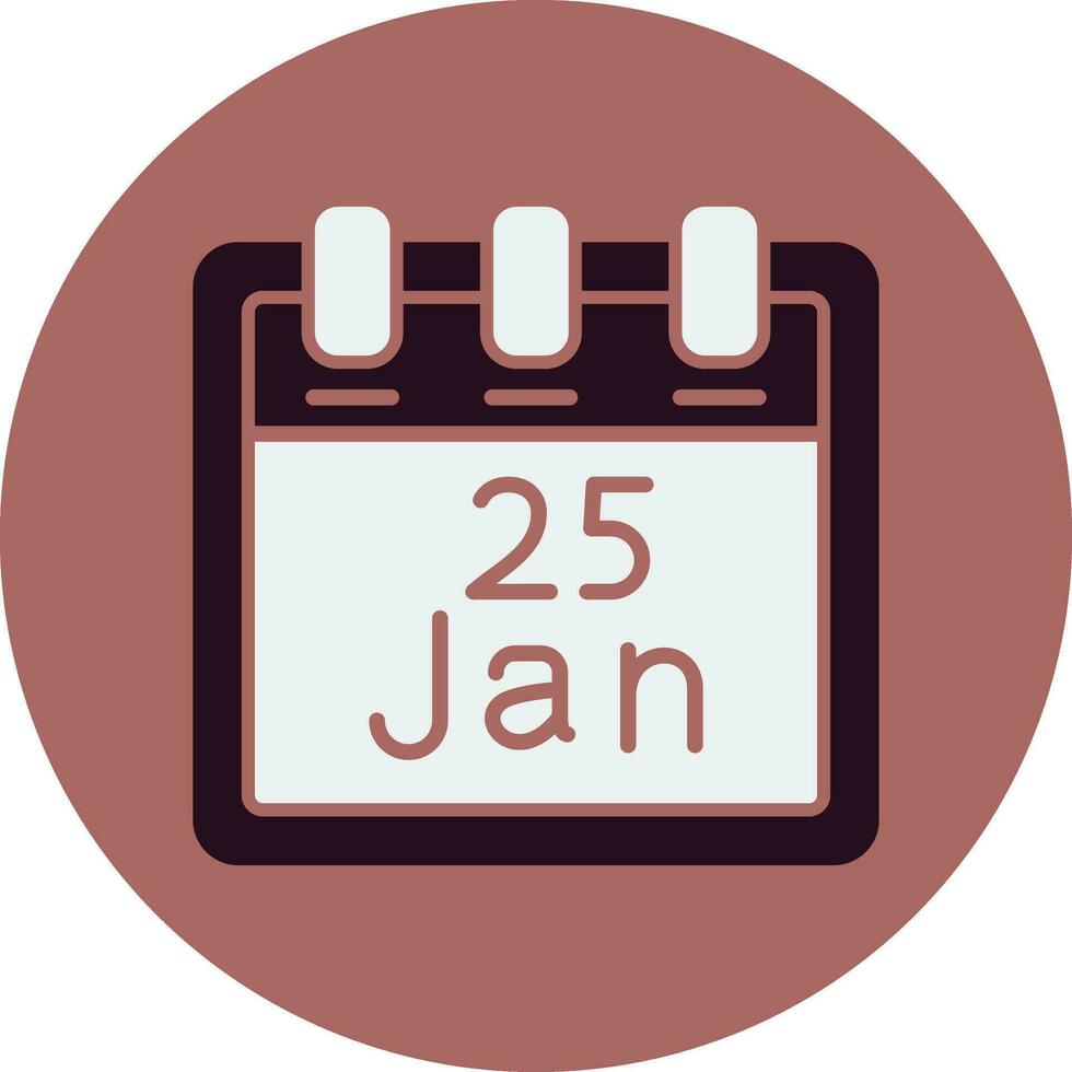 January 25 Vector Icon