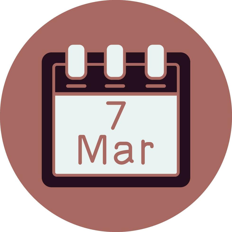 March 7 Vector Icon