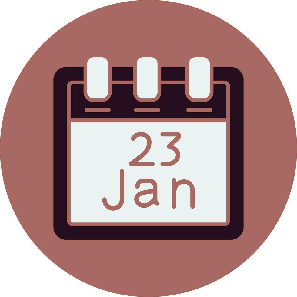 January 23 Vector Icon