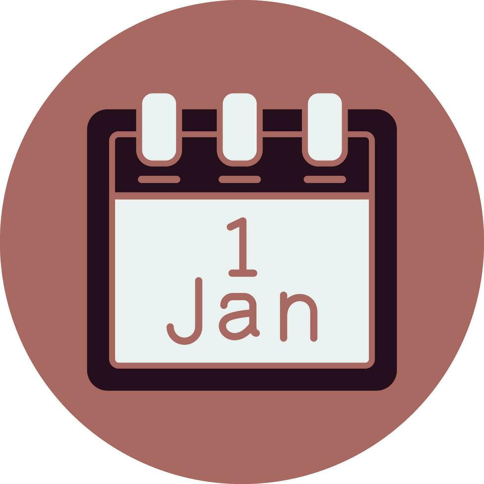 January 1 Vector Icon