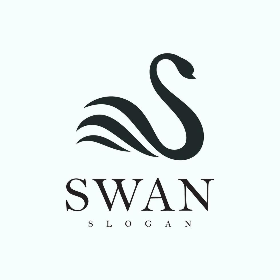 Swan Logo Simple and elegant vector symbol