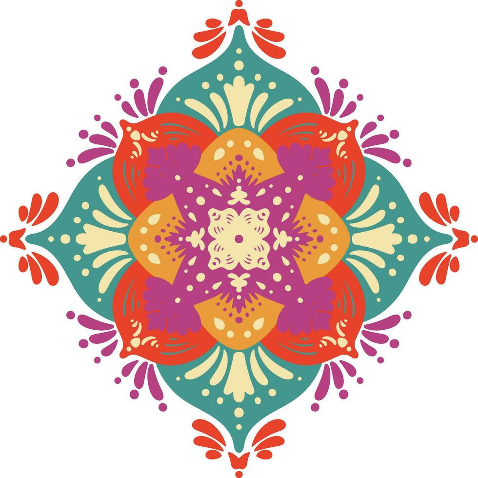 diwali rangoli elemento vector