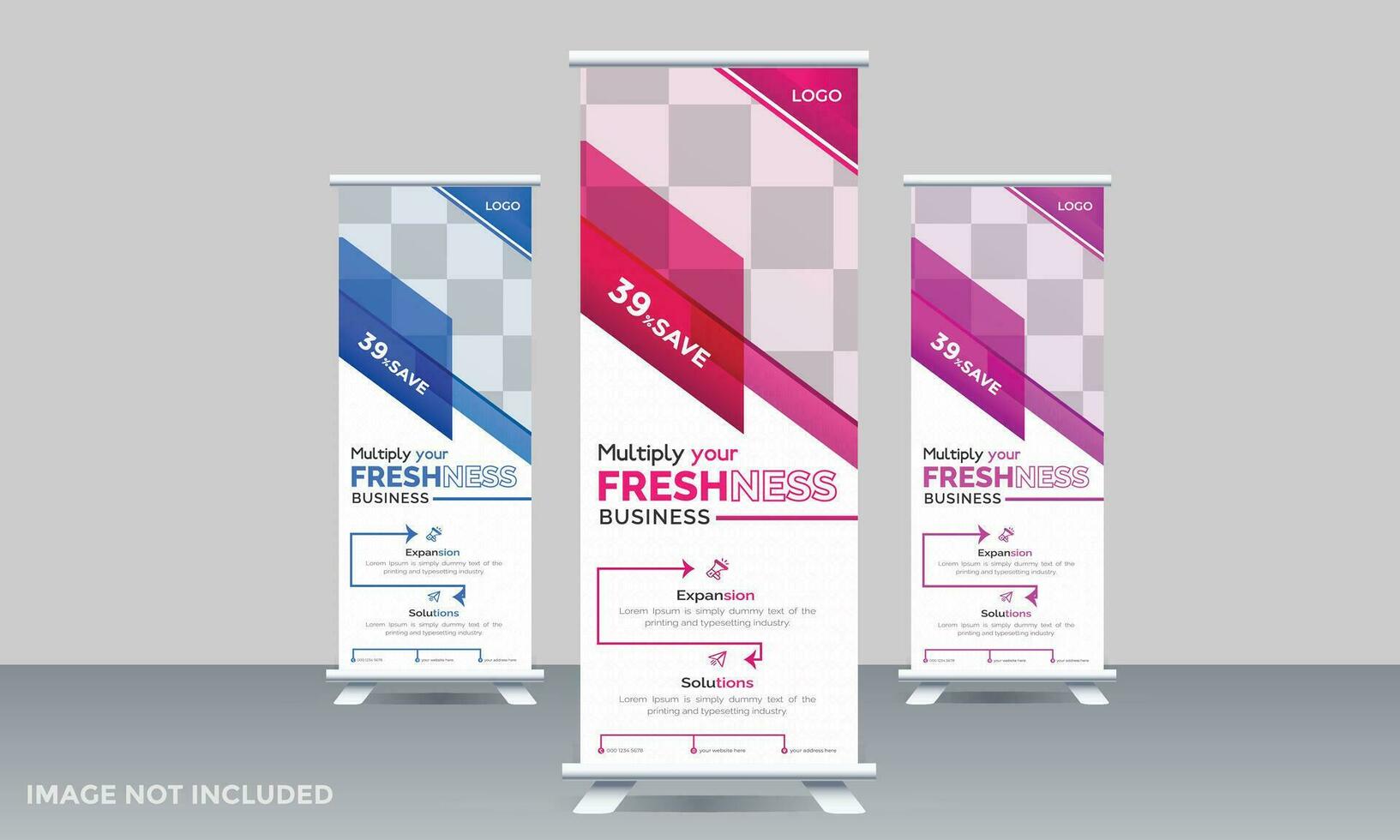 Modern corporate business roll up banner template design vector