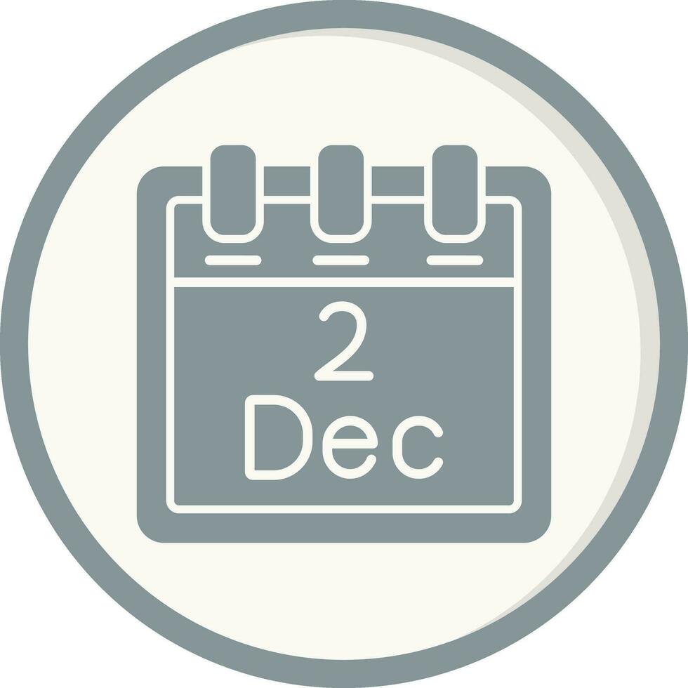 diciembre 2 vector icono