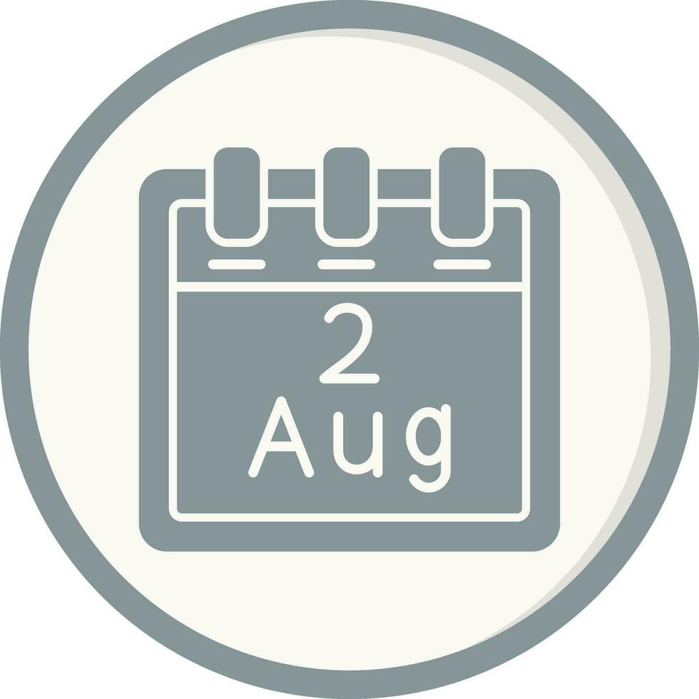 August 2 Vector Icon