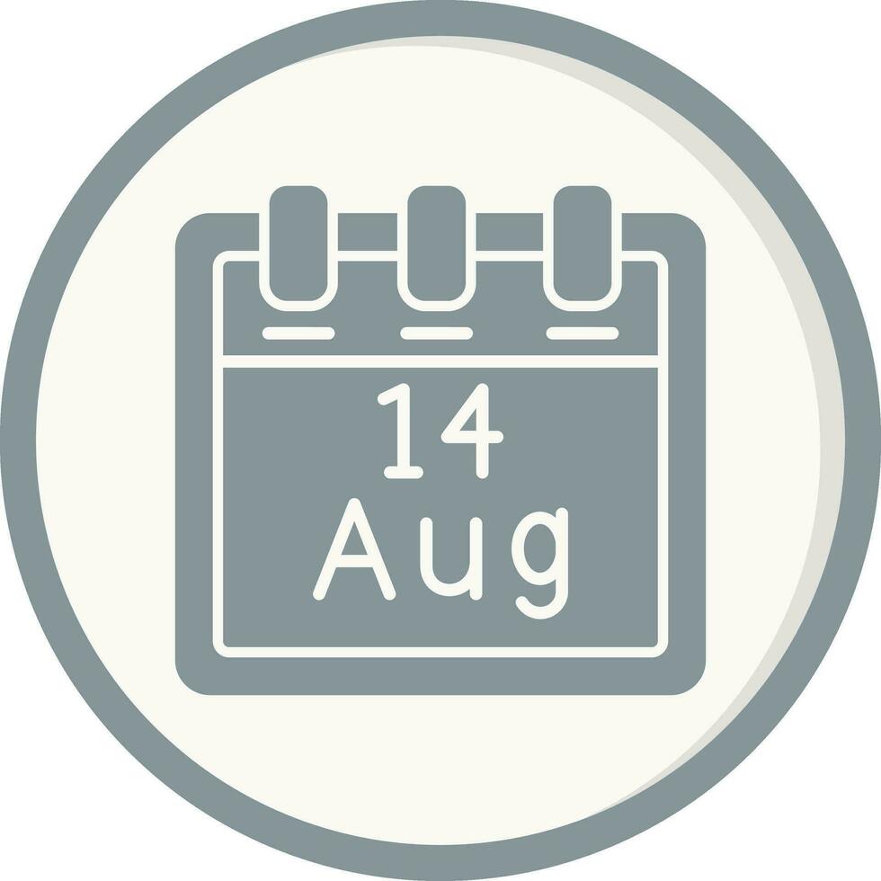 August 14 Vector Icon
